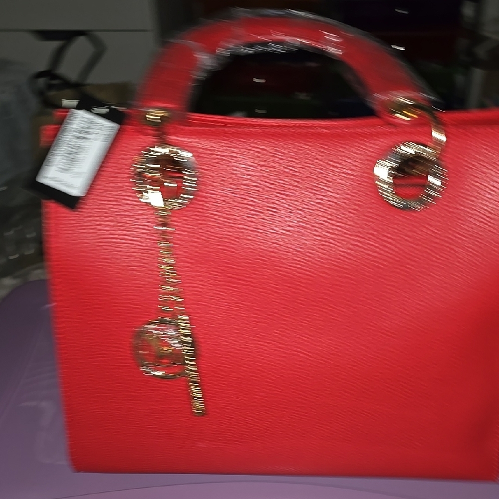 Badgley Mischka Red Satchel with Top Handle